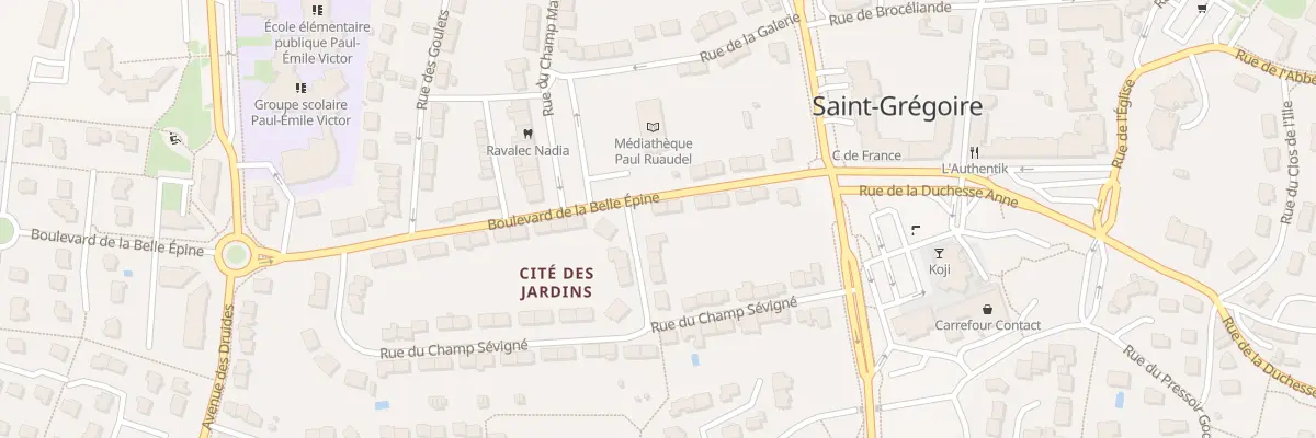 Plan du 13 Bd de la Belle Epine à Saint-Grégoire