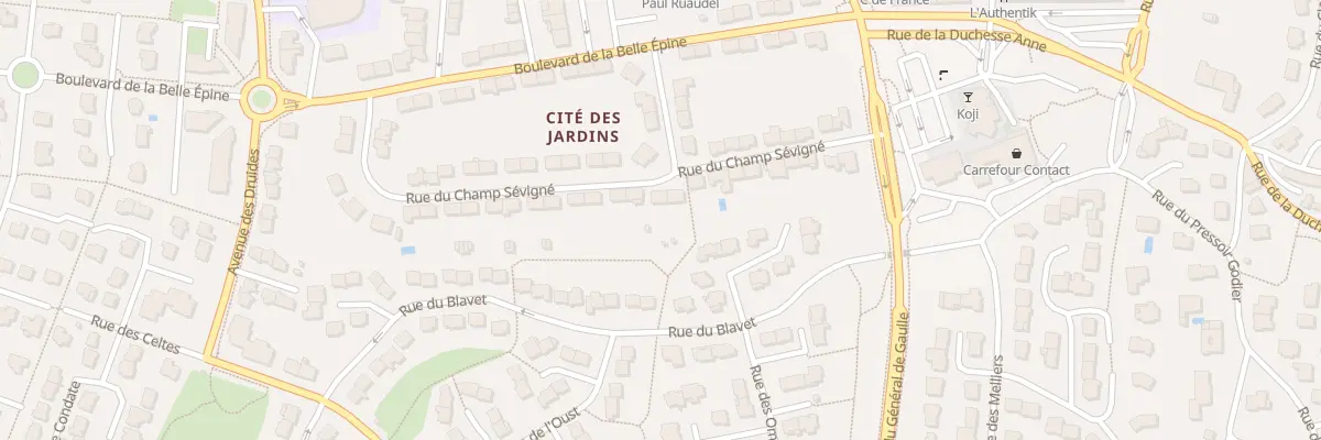 Plan du 21 Rue du Champ Sévigné à Saint-Grégoire