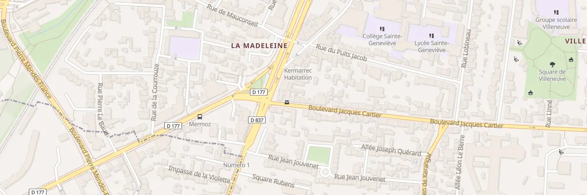 Plan du 5 Bd Jacques Cartier à Rennes