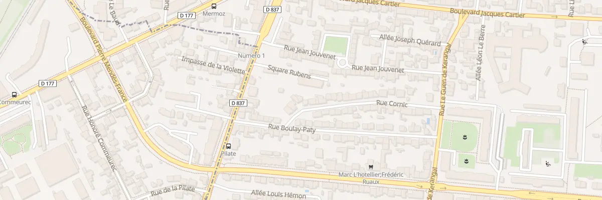 Plan du 7 Rue Cornic à Rennes