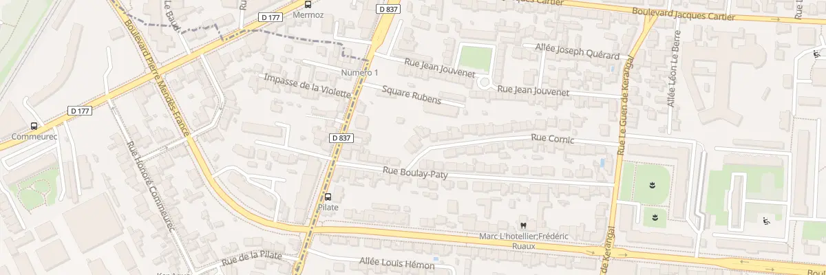 Plan du 3 Rue Cornic à Rennes
