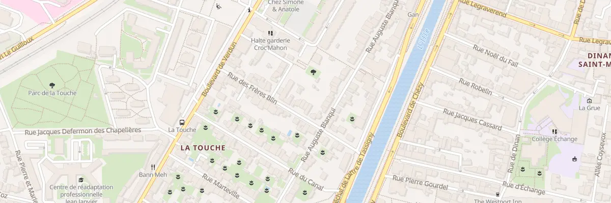 Plan du 21 Rue des Frères Blin à Rennes
