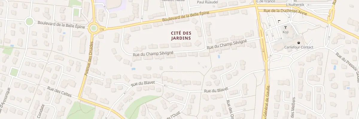 Plan du 29 Rue du Champ Sévigné à Saint-Grégoire