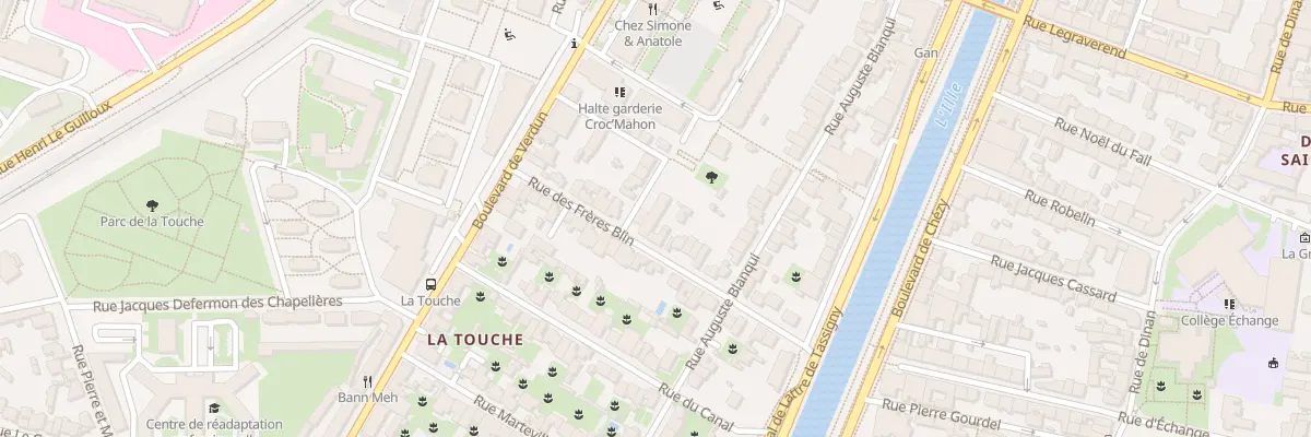 Plan du 13 Rue des Frères Blin à Rennes