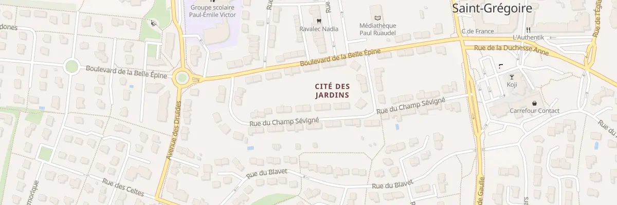 Plan du 30 Rue du Champ Sévigné à Saint-Grégoire
