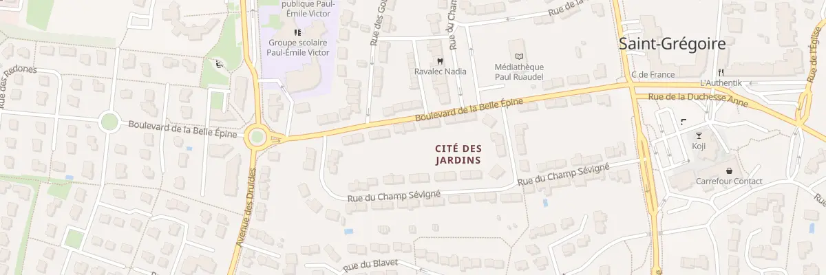 Plan du 25 Bd de la Belle Epine à Saint-Grégoire