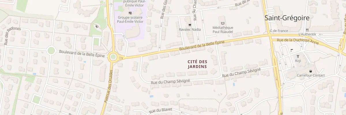 Plan du 27 Bd de la Belle Epine à Saint-Grégoire