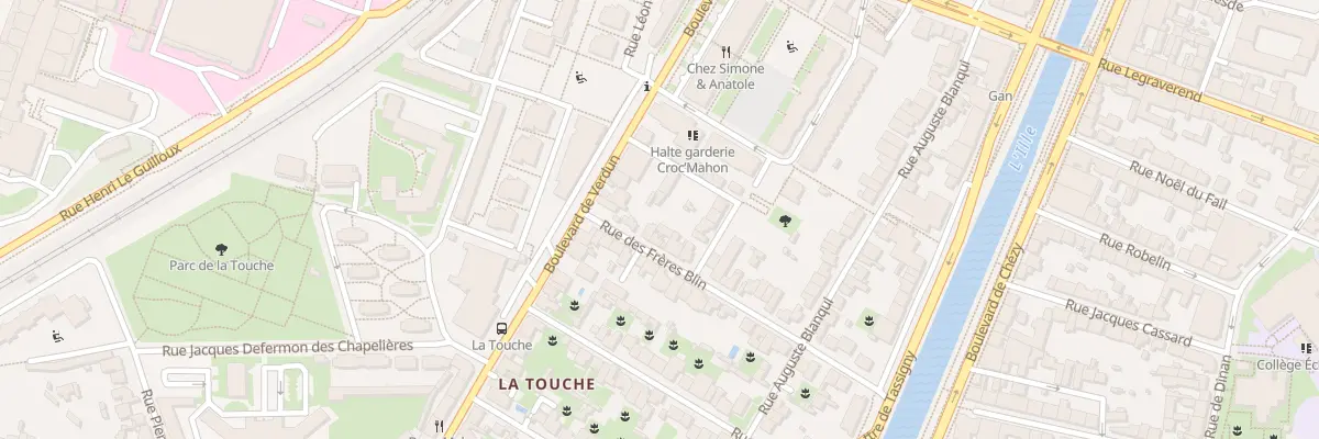 Plan du 3 Rue des Frères Blin à Rennes