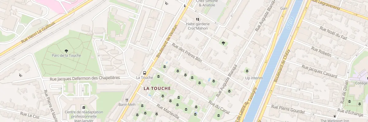 Plan du 8 Rue des Frères Blin à Rennes