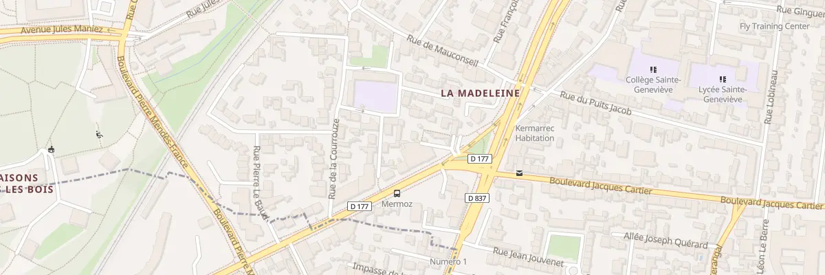 Plan du 10D Bd Jean Mermoz à Rennes