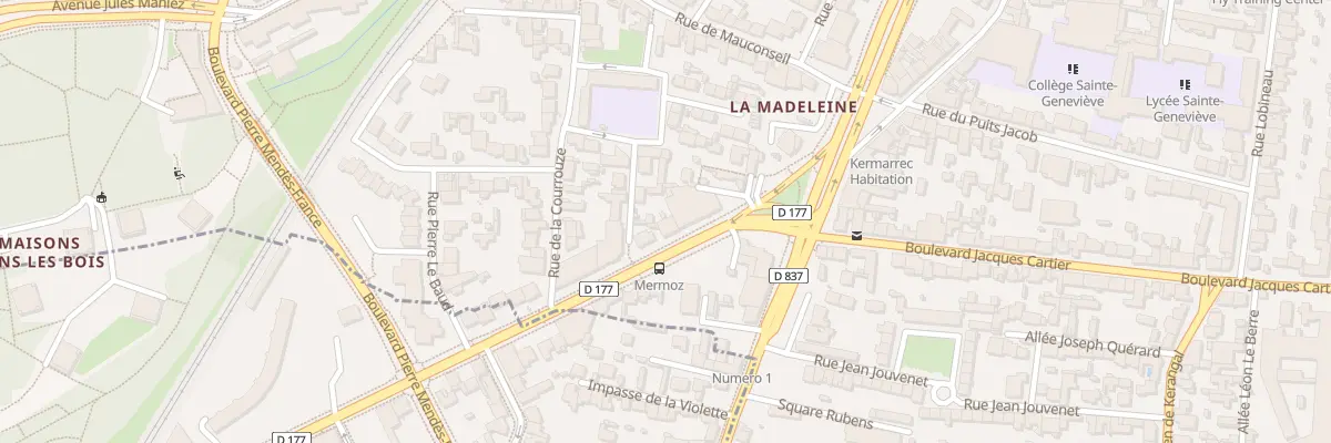 Plan du 16B Bd Jean Mermoz à Rennes