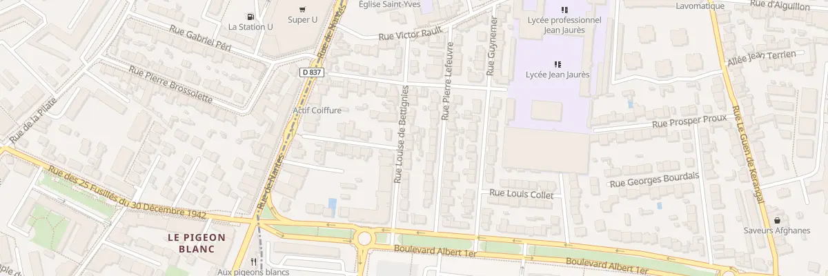 Plan du 17 Rue Louise de Bettignies à Rennes