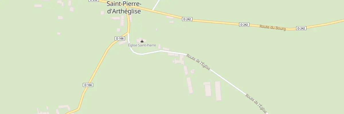 Plan du 2 Rte de l’Eglise à Saint-Pierre-d’Arthéglise