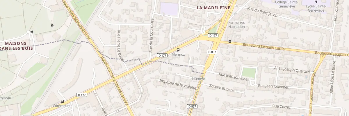 Plan du 7B Bd Jean Mermoz à Rennes