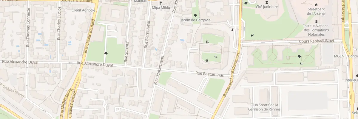 Plan du 4 Rue Alexandre Duval à Rennes
