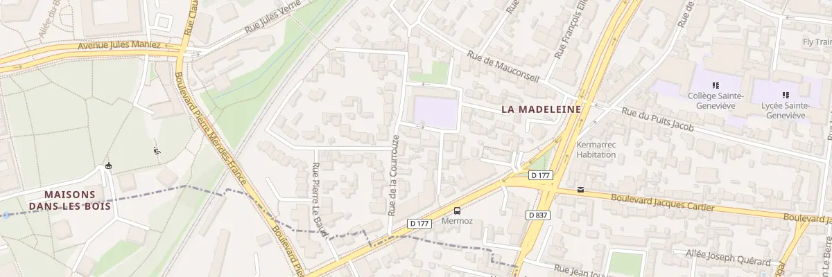 Plan du 13 Rue Maxime Chauveau à Rennes