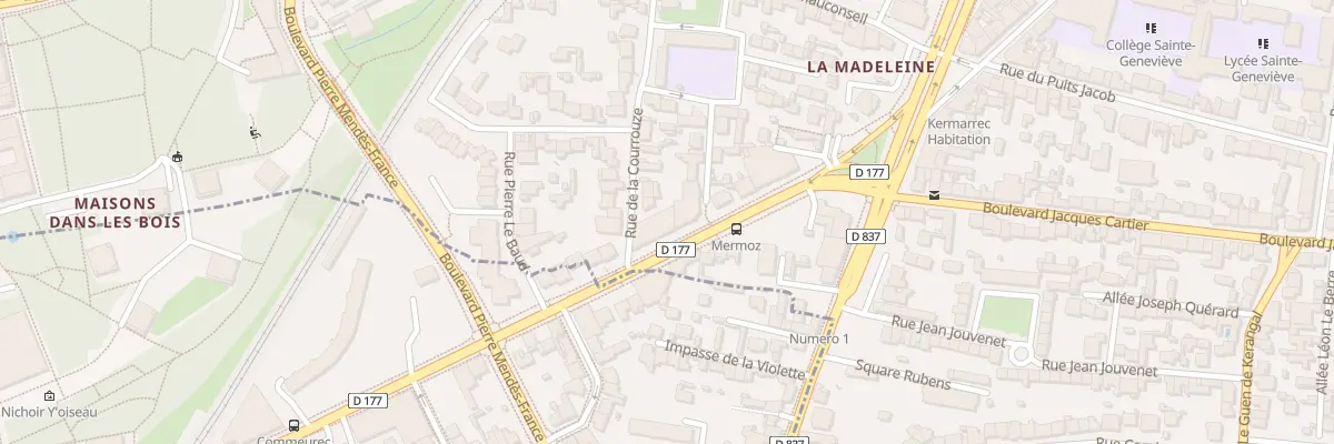 Plan du 20B Bd Jean Mermoz à Rennes