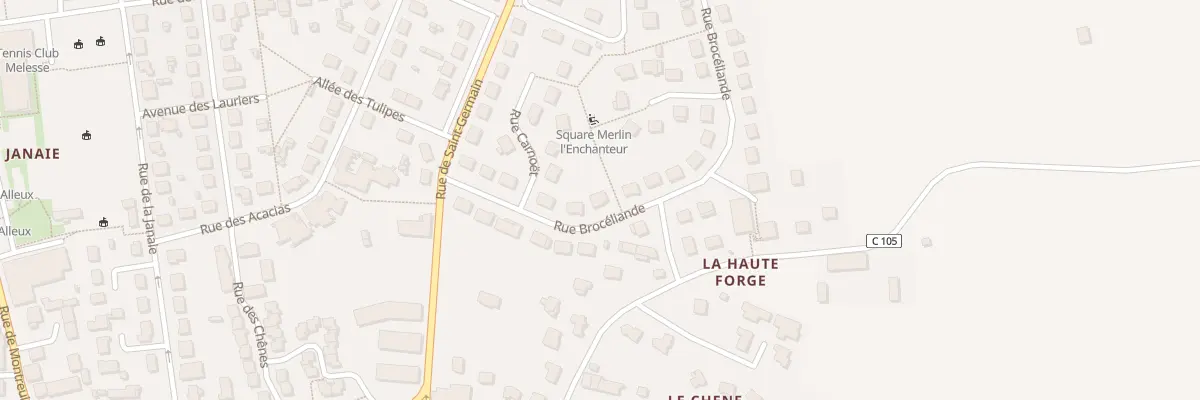 Plan du 11 Rue Broceliande à Melesse