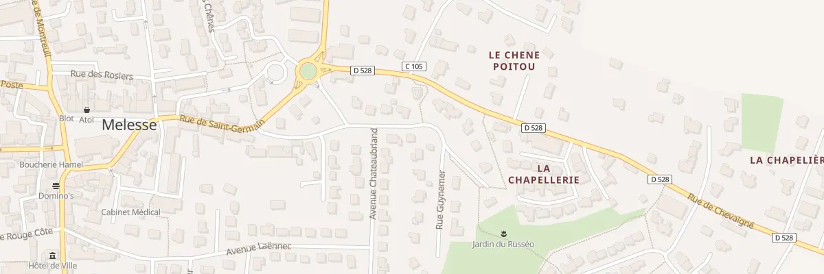 Plan du 2 Rue Lamennais à Melesse