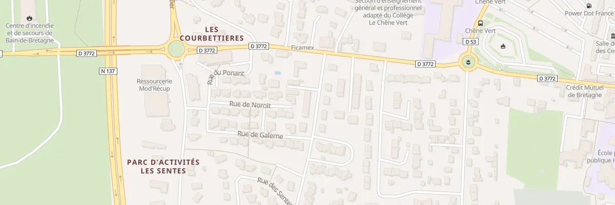 Plan du 2 Rue Jules Pouilloux à Bain-de-Bretagne