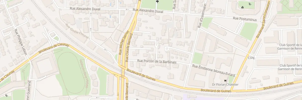 Plan du 21B Rue Claude Bernard à Rennes