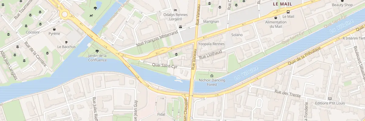Plan du 9001 Quai Saint-Cyr à Rennes