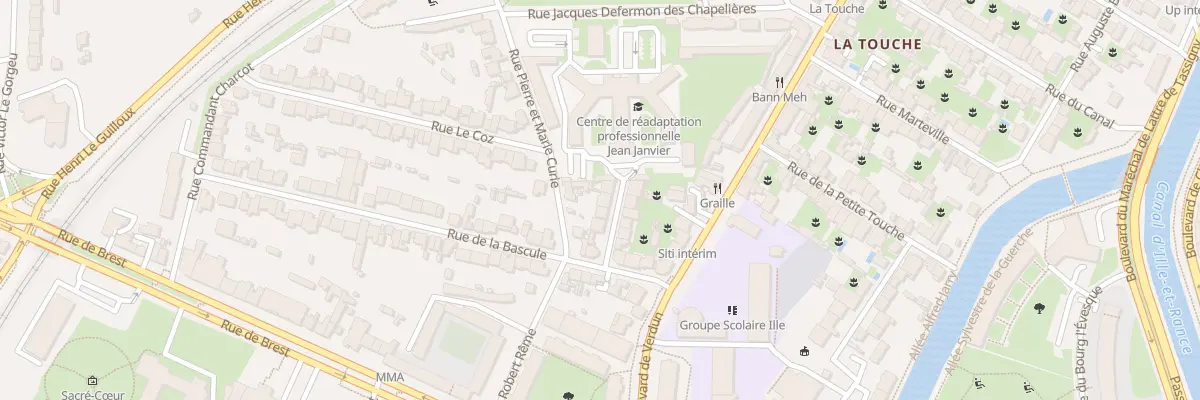Plan du 7 Rue Edouard Vaillant à Rennes