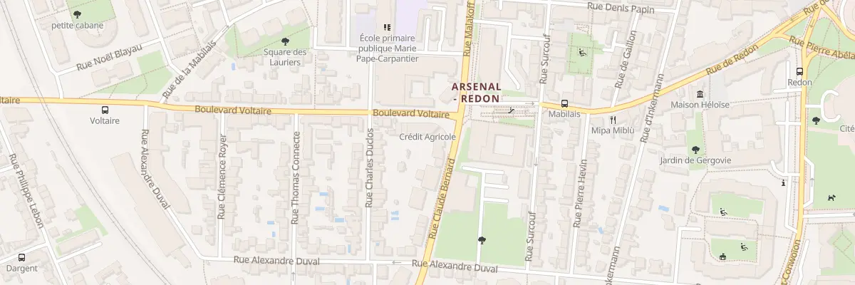 Plan du 3 Bd Voltaire à Rennes