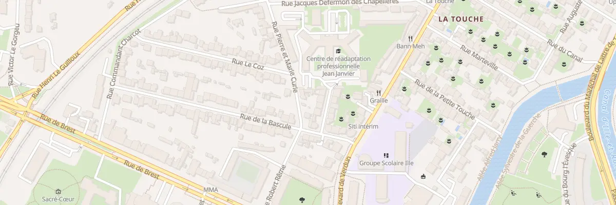 Plan du 8 Rue Pierre et Marie Curie à Rennes