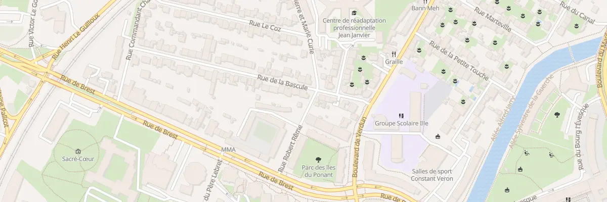 Plan du 11 Rue de la Bascule à Rennes