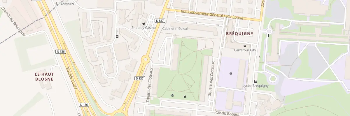 Plan du 4 Sq des Cloteaux à Rennes