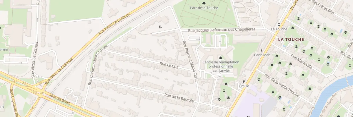 Plan du 8 Rue Le Coz à Rennes