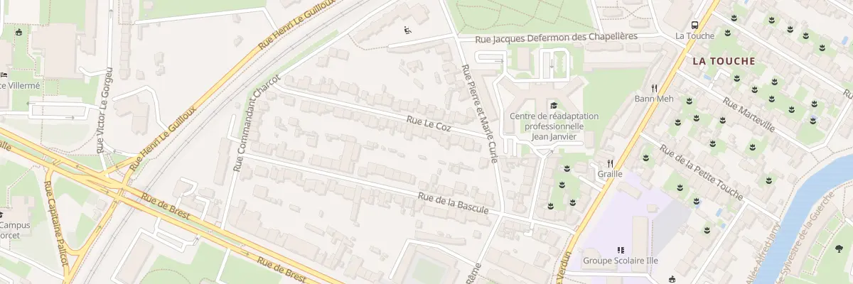Plan du 13 Rue Le Coz à Rennes