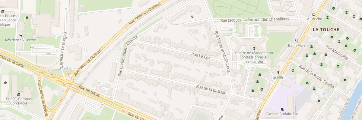 Plan du 21 Rue Le Coz à Rennes