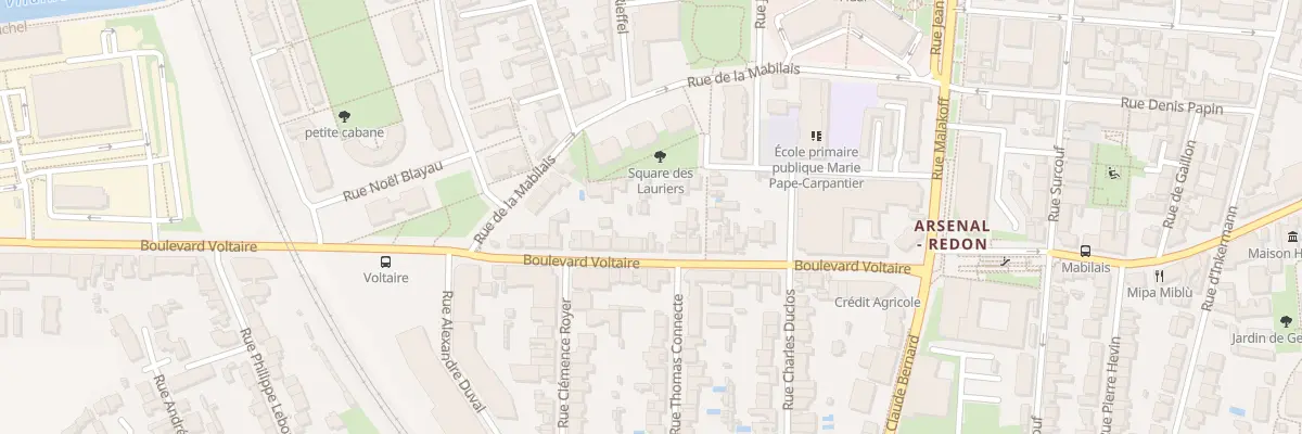 Plan du 34 Bd Voltaire à Rennes