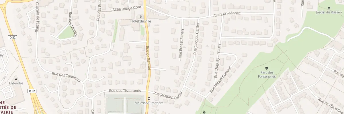 Plan du 10 Rue Ernest Renan à Melesse
