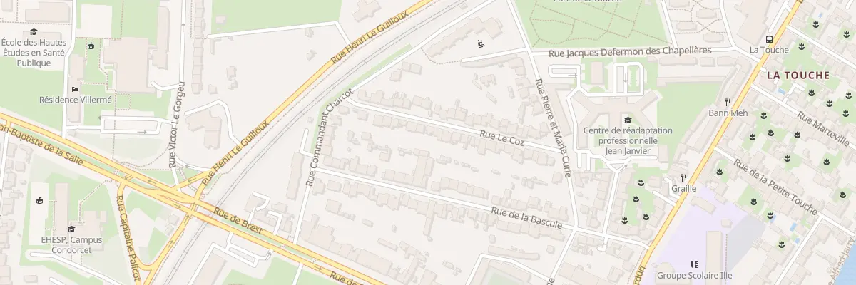 Plan du 27 Rue Le Coz à Rennes