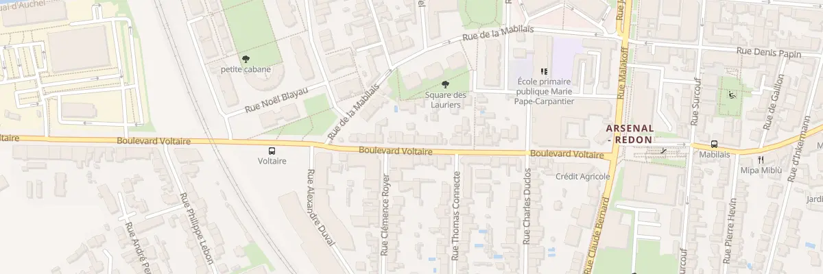 Plan du 40 Bd Voltaire à Rennes