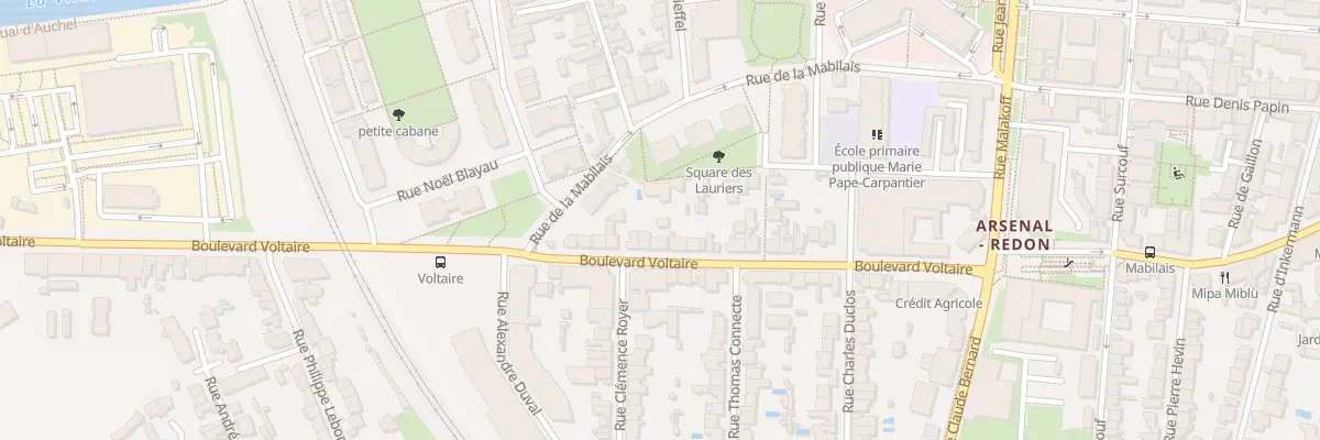Plan du 40B Bd Voltaire à Rennes