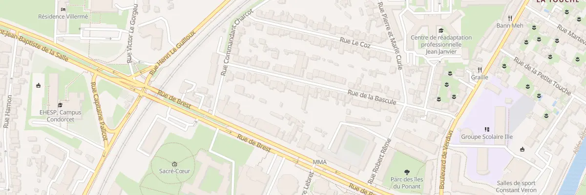 Plan du 43 Rue de la Bascule à Rennes