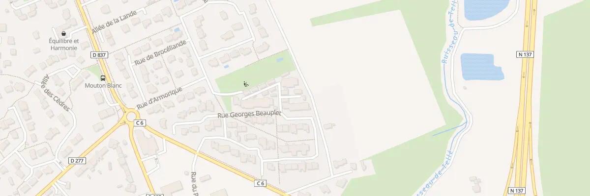 Plan du 2B Rue Georges Beauplet à Pont-Péan