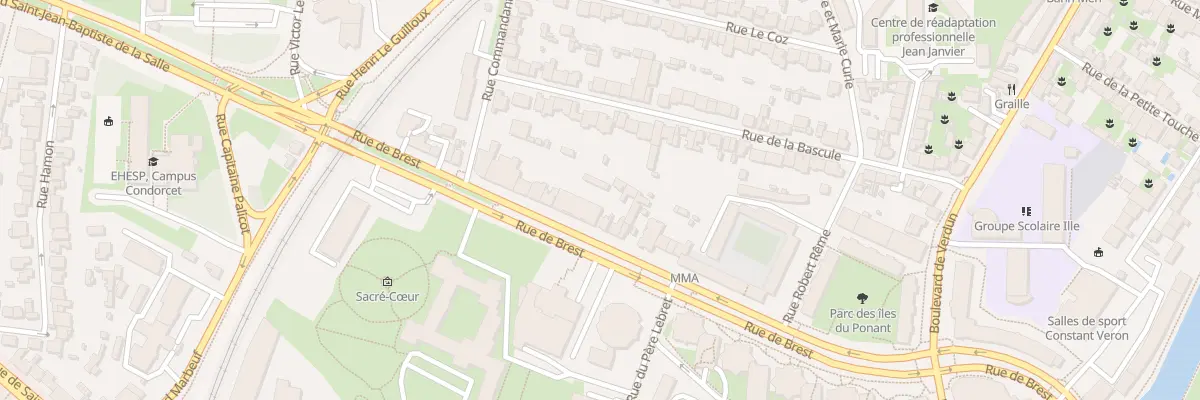 Plan du 190 Rue de Brest à Rennes