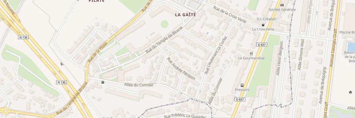 Plan du 16 Rue Andrée Récipon à Saint-Jacques-de-la-Lande