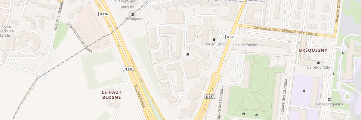 Plan du 17 Sq du Haut Blosne à Rennes