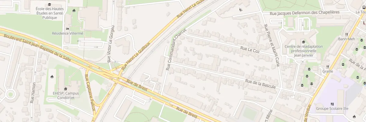 Plan du 60 Rue de la Bascule à Rennes