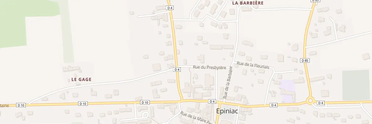 Plan du 4 Rue du Presbytère à Epiniac
