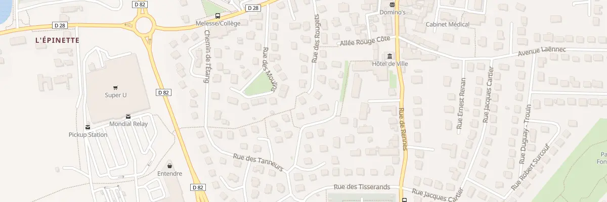 Plan du 16 Rue des Rougets à Melesse