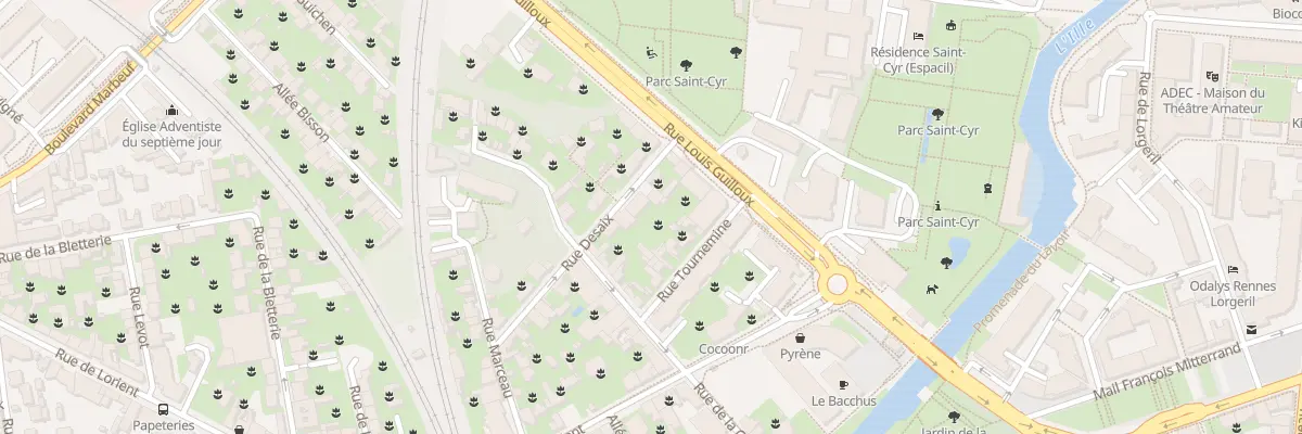 Plan du 20 Rue Desaix à Rennes