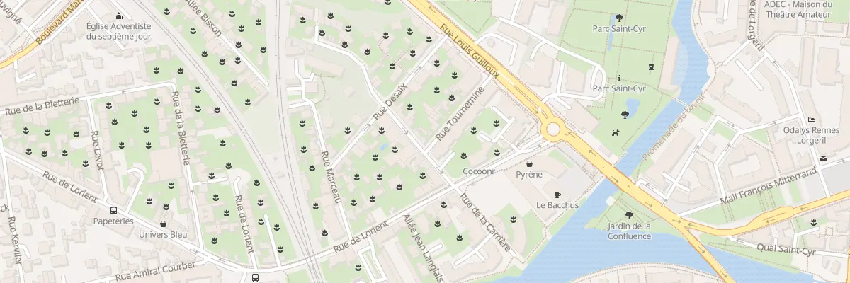 Plan du 1B Rue Tournemine à Rennes