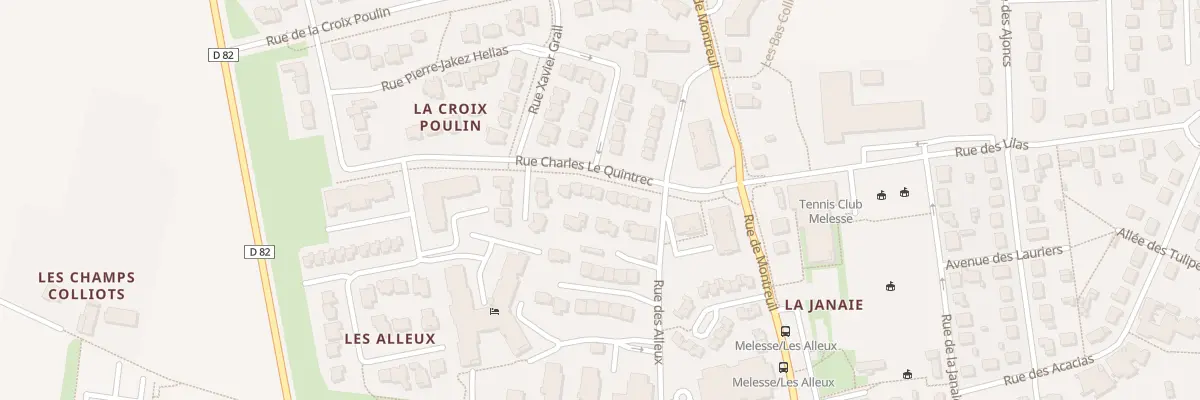 Plan du 9 Rue Charles le Quintrec à Melesse